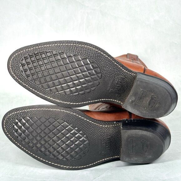 Justin Western Cowboy Boots - Men's Size 8 D BROWN Style 2610 Leather - Picture 12 of 16